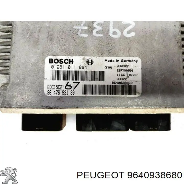 Compre 9640938680 Peugeot/Citroen Módulo de direção (Centralina eletrônica) de motor