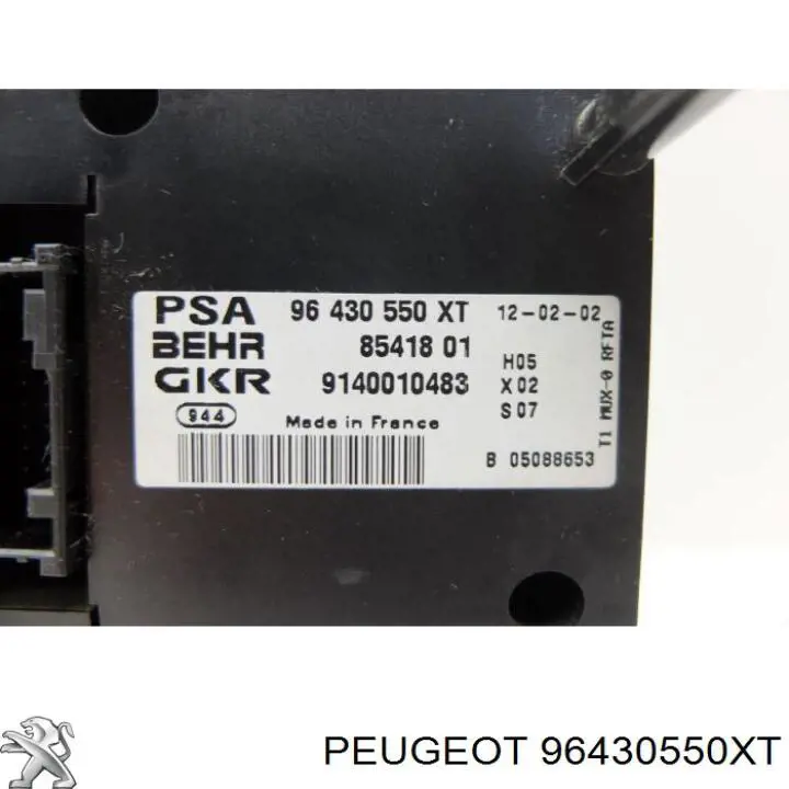 96430550XT Peugeot/Citroen Unidade de controlo dos modos de aquecimento/condicionamento