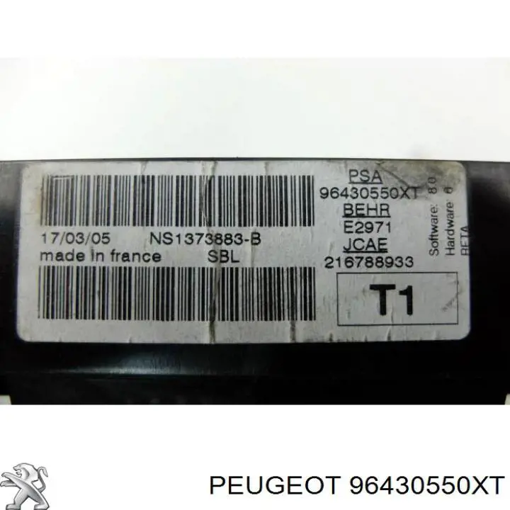 Unidade de controlo dos modos de aquecimento/condicionamento Peugeot/Citroen 96430550XT