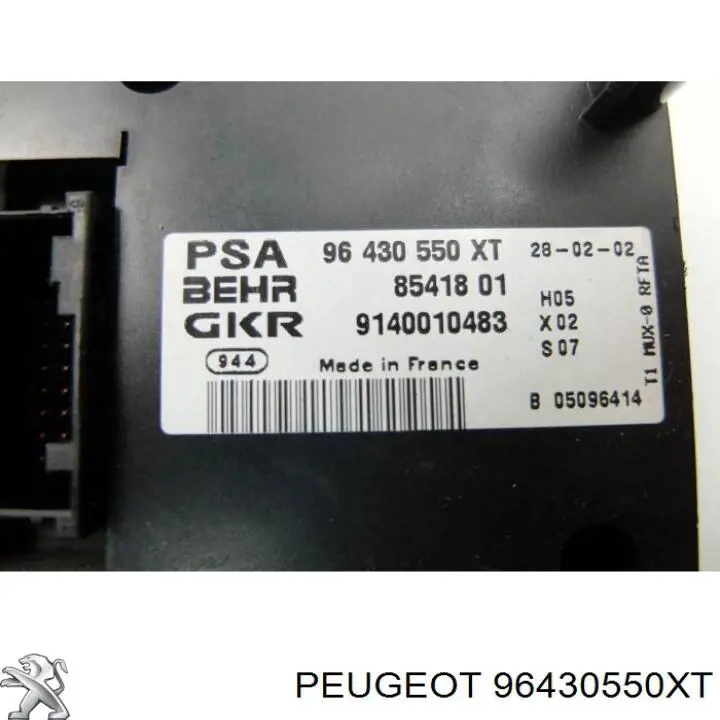 Compre 96430550XT Peugeot/Citroen Unidade de controlo dos modos de aquecimento/condicionamento