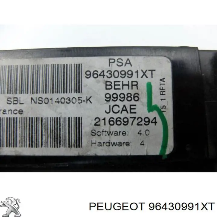 96430991XT Peugeot/Citroen Unidade de controlo dos modos de aquecimento/condicionamento