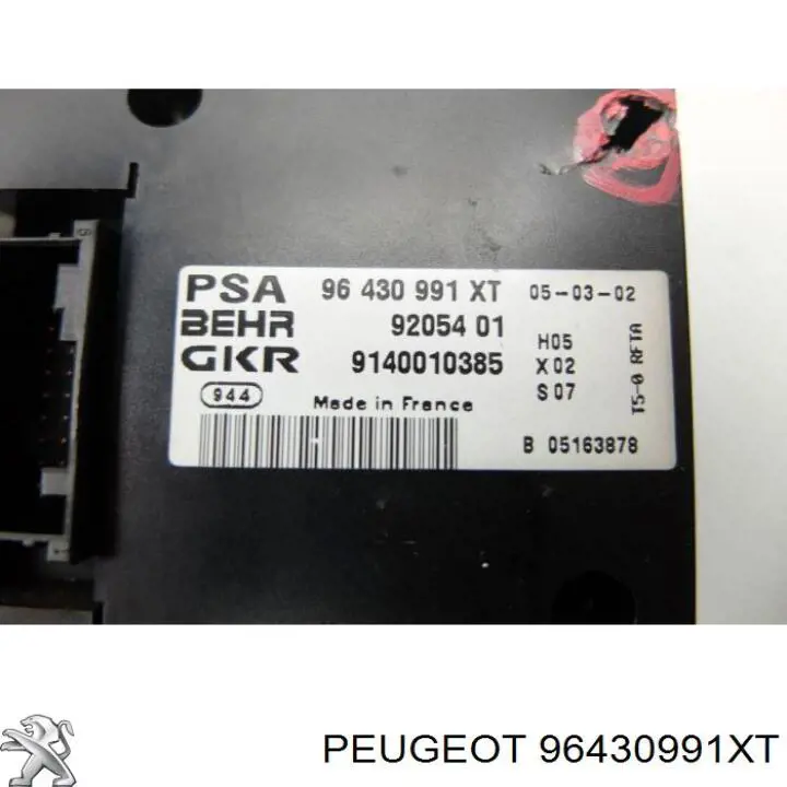 Unidade de controlo dos modos de aquecimento/condicionamento Peugeot/Citroen 96430991XT preço, a partir de 34,11 USD