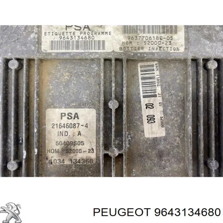 9643134680 Peugeot/Citroen Módulo de direção (Centralina eletrônica) de motor