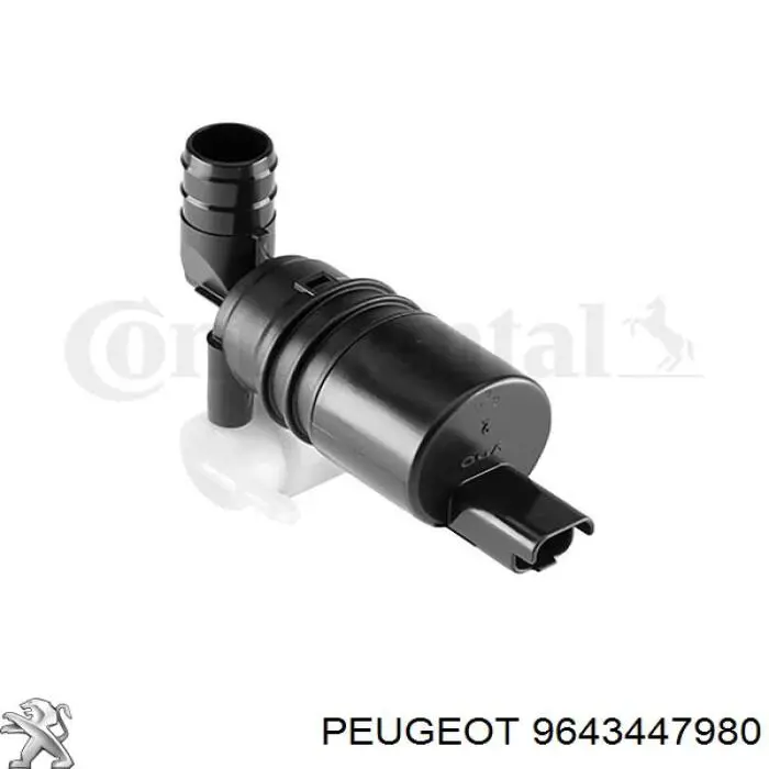 9643447980 Renault (RVI) Bomba de motor de fluido para lavador de vidro dianteiro/traseiro