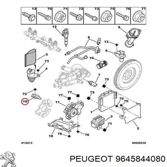 Sensor de posição da árvore distribuidora Peugeot/Citroen 9645844080 preço, a partir de 39,23 USD