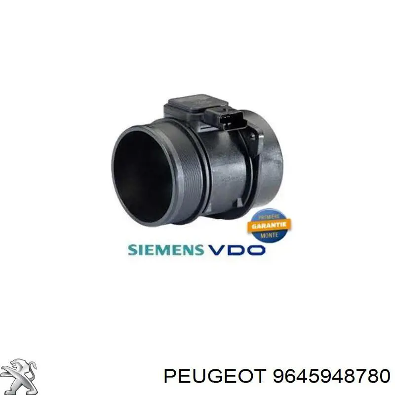 Compre 9645948780 Peugeot/Citroen Sensor de fluxo (consumo) de ar, medidor de consumo M.A.F. - (Mass Airflow)