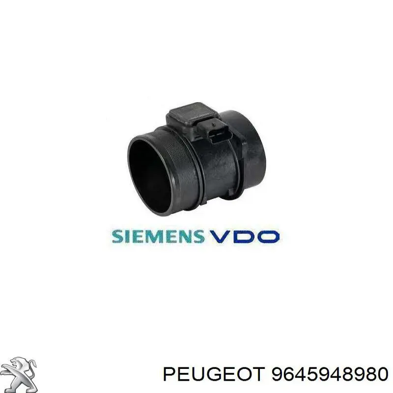 9645948980 Peugeot/Citroen Sensor de fluxo (consumo) de ar, medidor de consumo M.A.F. - (Mass Airflow)