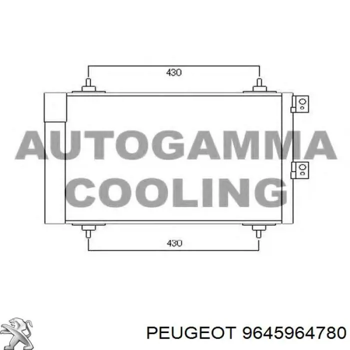 Compre 9645964780 Peugeot/Citroen Radiador de aparelho de ar condicionado
