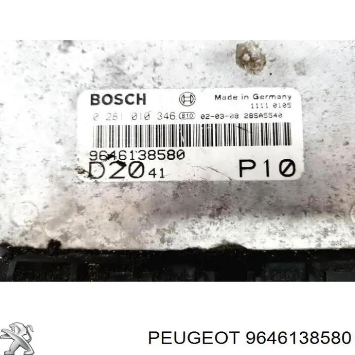 Módulo de direção (Centralina eletrônica) de motor 0281010346 Peugeot/Citroen
