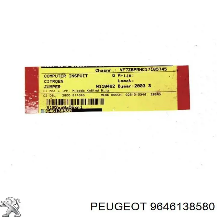 Compre 0281010346 Peugeot/Citroen Módulo de direção (Centralina eletrônica) de motor