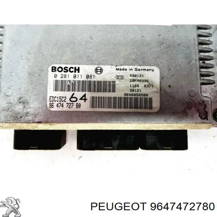 Módulo de direção (Centralina eletrônica) de motor 9647472780 Peugeot/Citroen