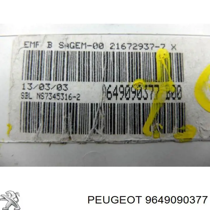  Peugeot/Citroen 9649090377 preço, a partir de 57,89 USD