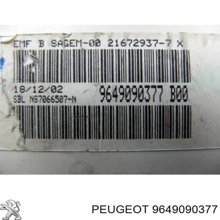  Peugeot/Citroen 9649090377 preço, a partir de 57,89 USD