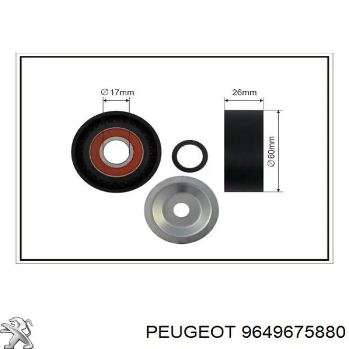 Reguladora de tensão da correia de transmissão Peugeot/Citroen 9649675880 preço, a partir de 41,15 USD