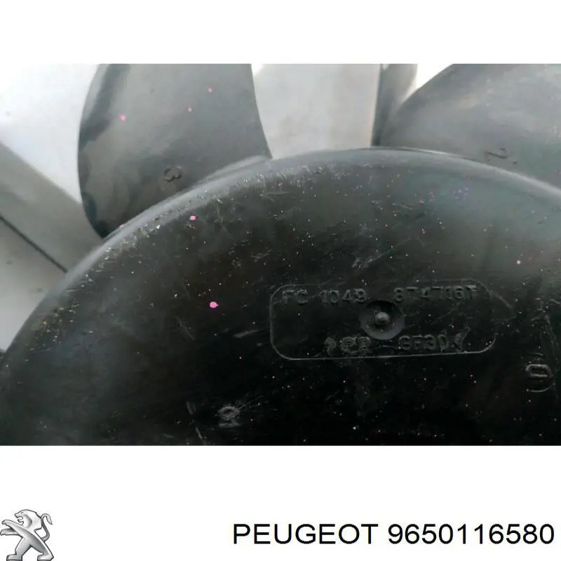 Compre 9650116580 Peugeot/Citroen Ventilador elétrico de esfriamento montado (motor + roda de aletas)