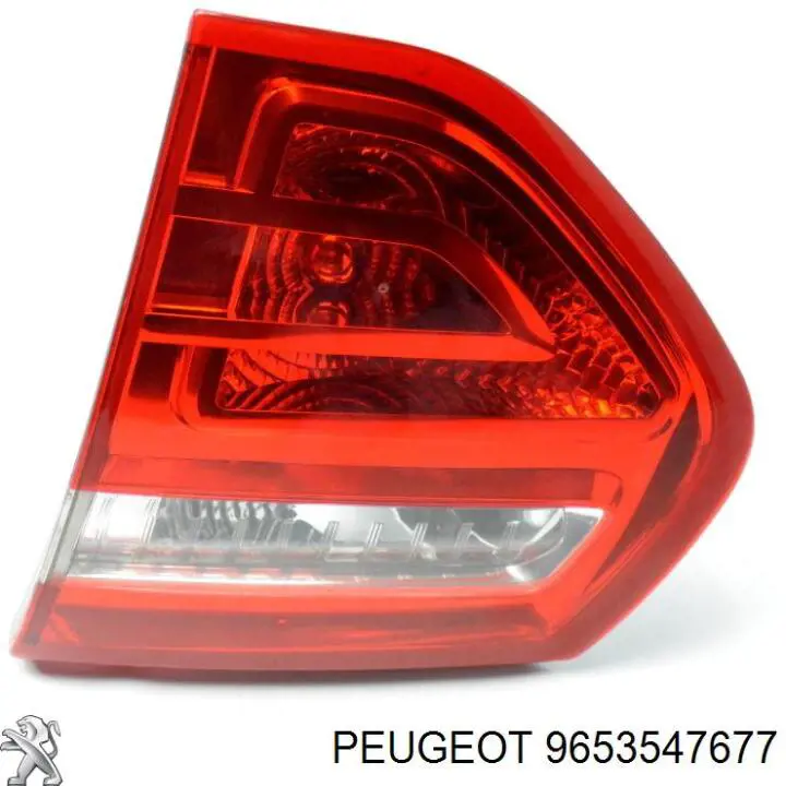 9653547677 Peugeot/Citroen Lanterna traseira direita interna