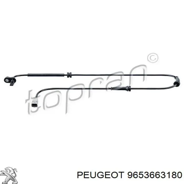 Compre 9653663180 Peugeot/Citroen Sensor ABS traseiro