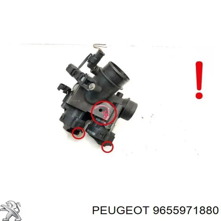 9655971880 Peugeot/Citroen Válvula de borboleta montada