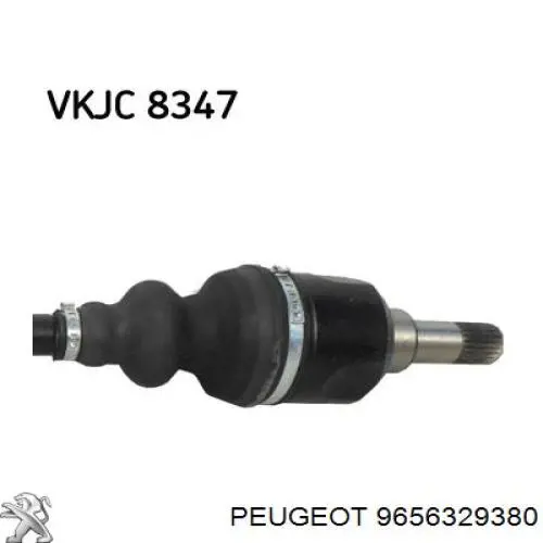 9656329380 Peugeot/Citroen Semieixo (acionador) dianteiro esquerdo