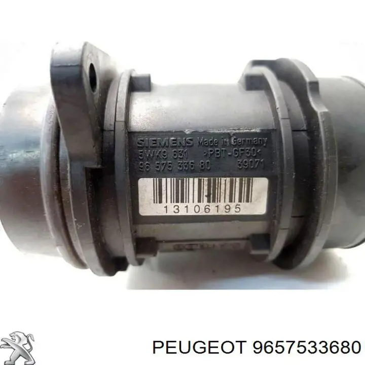 Sensor de fluxo (consumo) de ar, medidor de consumo M.A.F. - (Mass Airflow) Peugeot/Citroen 9657533680 preço, a partir de 45,30 USD