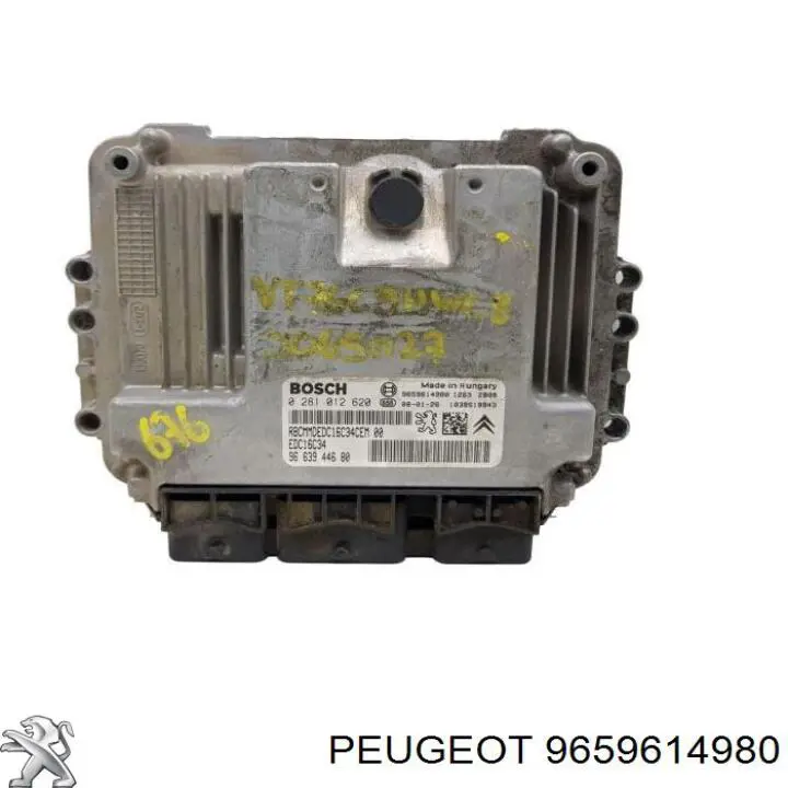 9659614980 Peugeot/Citroen Módulo de direção (Centralina eletrônica) de motor