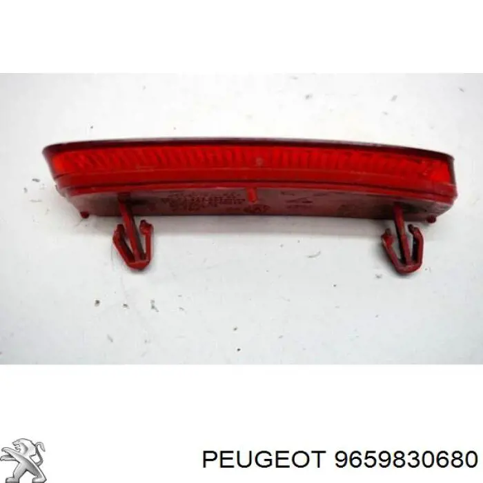 9659830680 Peugeot/Citroen Retrorrefletor (refletor) do pára-choque traseiro esquerdo