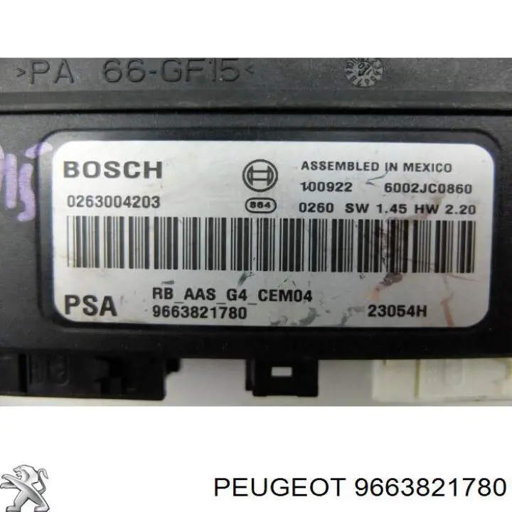  Peugeot/Citroen 9663821780 preço, a partir de 56,18 USD