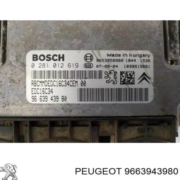 Módulo de direção (Centralina eletrônica) de motor Peugeot/Citroen 9663943980 preço, a partir de 44,84 USD