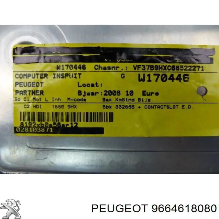  Peugeot/Citroen 9664618080 preço, a partir de 108,73 USD