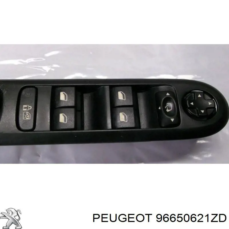96650621ZD Peugeot/Citroen Unidade de botões dianteira esquerda de controlo de elevador de vidro