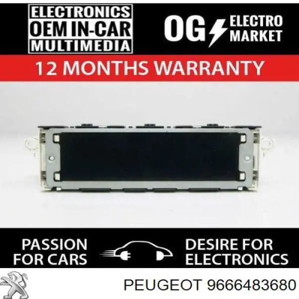 Mostrador multifuncional Peugeot/Citroen 9666483680 preço, a partir de 125,99 USD