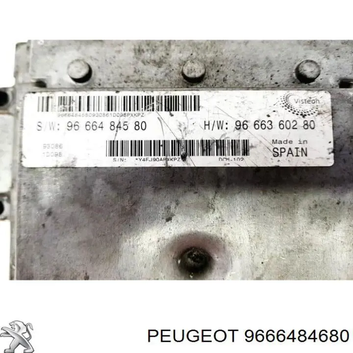 9666484680 Peugeot/Citroen Módulo de direção (Centralina eletrônica) de motor