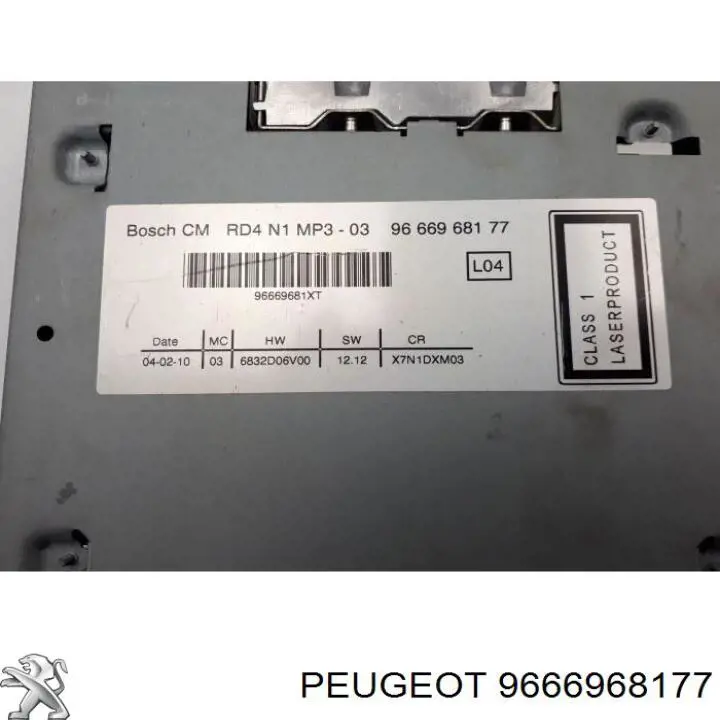 Compre 9666968177 Peugeot/Citroen Aparelhagem de som (rádio AM/FM)