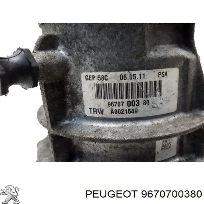 Bomba da Direção hidrâulica assistida Peugeot/Citroen 9670700380