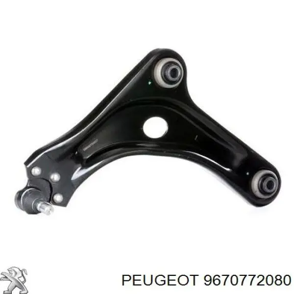 9670772080 Peugeot/Citroen Braço oscilante inferior esquerdo de suspensão dianteira