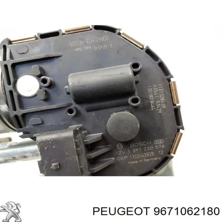 Trapézio de limpador pára-brisas esquerdo Peugeot/Citroen 9671062180