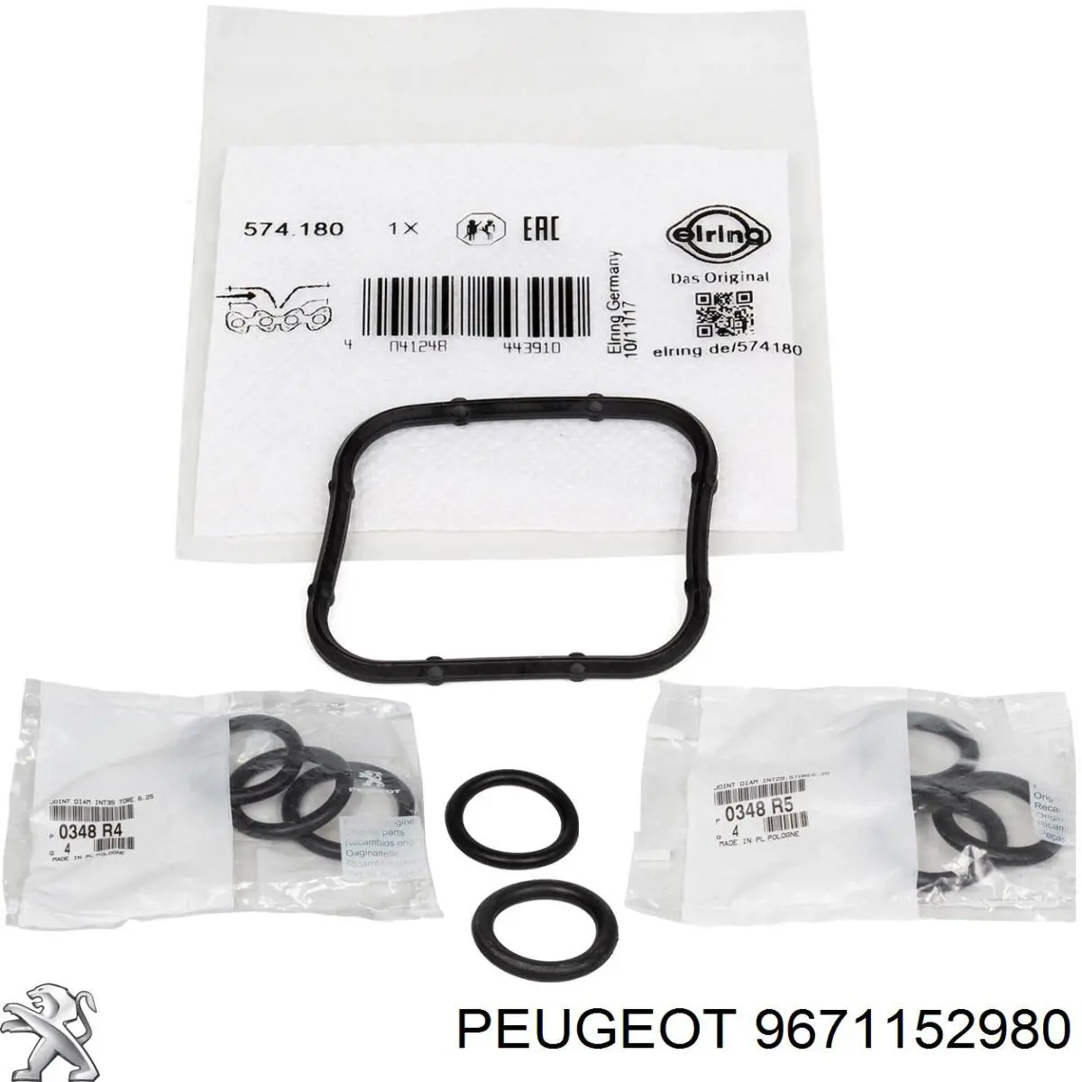 Compre 9671152980 Peugeot/Citroen Vedante (anel) de mangueira de esfriamento de turbina, de retorno
