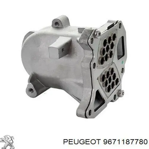 9671187780 Peugeot/Citroen Radiador do sistema EGR de recirculação dos gases de escape