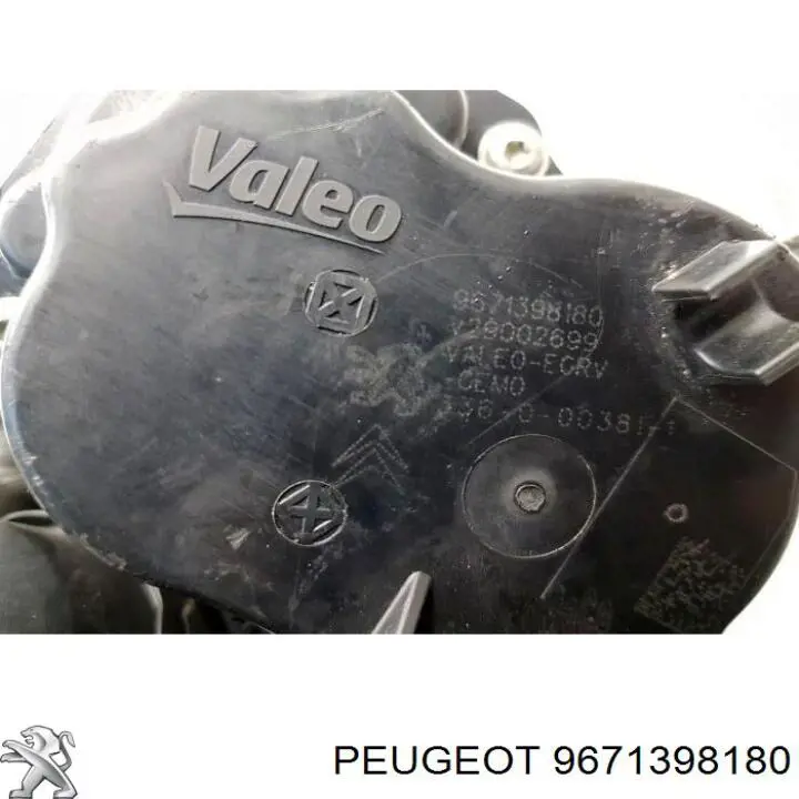 9671398180 Peugeot/Citroen Válvula EGR de recirculação dos gases