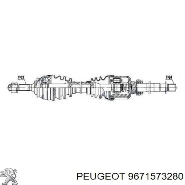 Semieixo (acionador) dianteiro direito Peugeot/Citroen 1608420280 preço, a partir de 91,94 USD