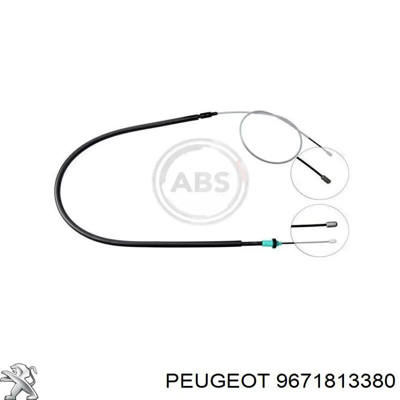 Compre 9671813380 Peugeot/Citroen Cabo traseiro direito/esquerdo do freio de estacionamento
