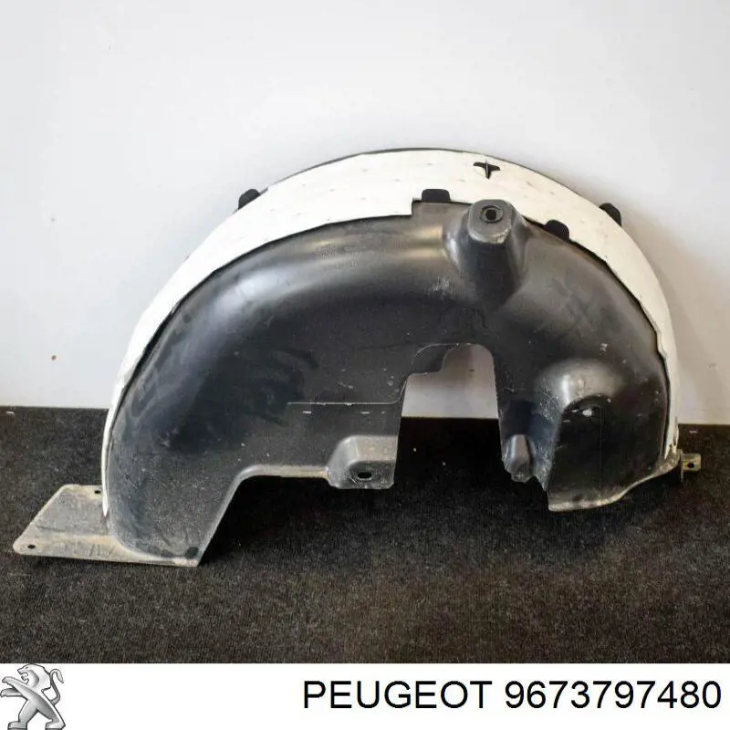 9673797480 Peugeot/Citroen Guarda-barras do pára-lama traseiro esquerdo