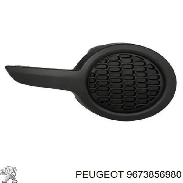 9673856980 Peugeot/Citroen Tampão (grelha) das luzes de nevoeiro do pára-choque dianteiro direito