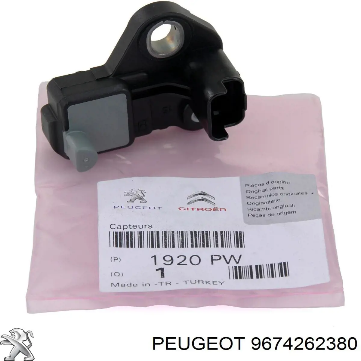 Sensor de posição da árvore distribuidora Peugeot/Citroen 9674262380
