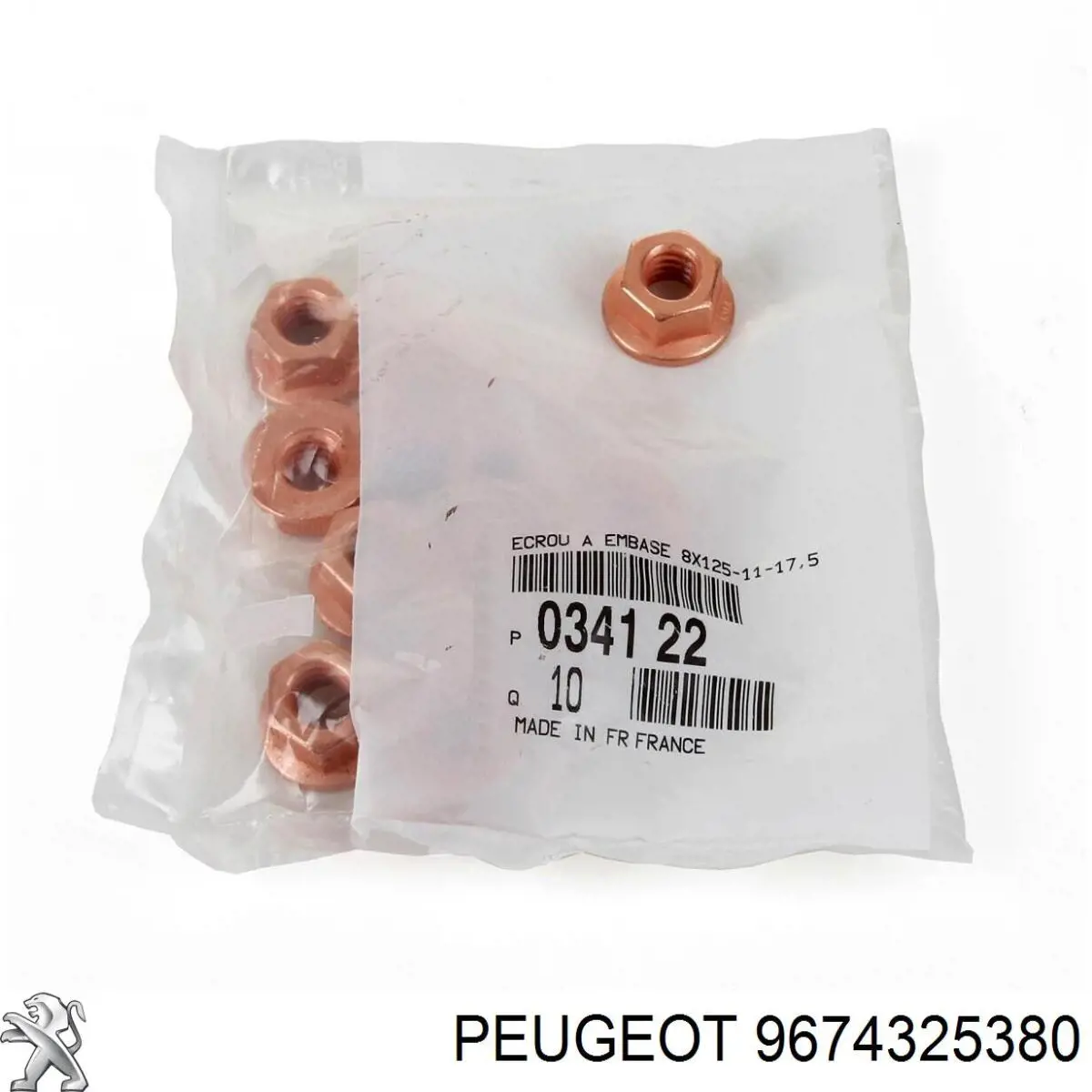 9674325380 Peugeot/Citroen Coxim de fixação do silenciador