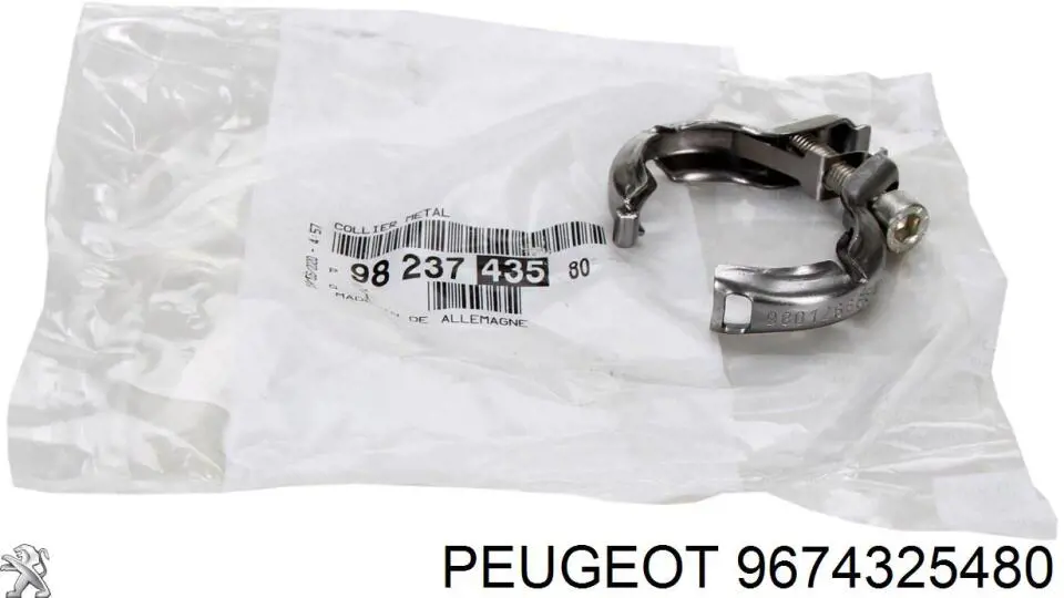 9674325480 Peugeot/Citroen Coxim de fixação do silenciador