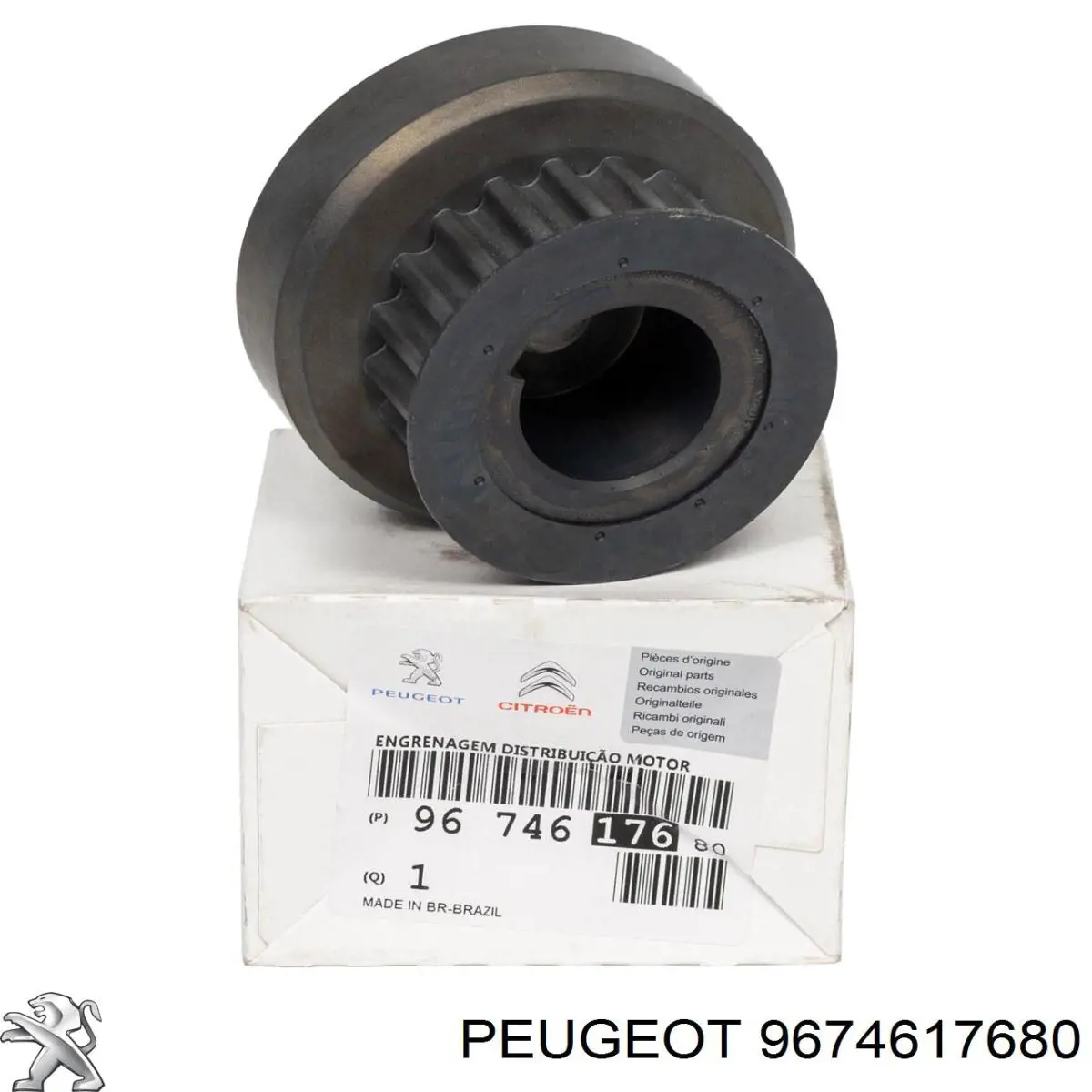 9674617680 Peugeot/Citroen Engrenagem de cadeia da roda dentada de acionamento de cambota de motor