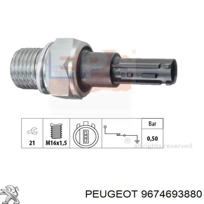 Sensor de pressão de óleo 12642 FAE