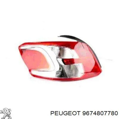 9674807780 Peugeot/Citroen Lanterna traseira esquerda