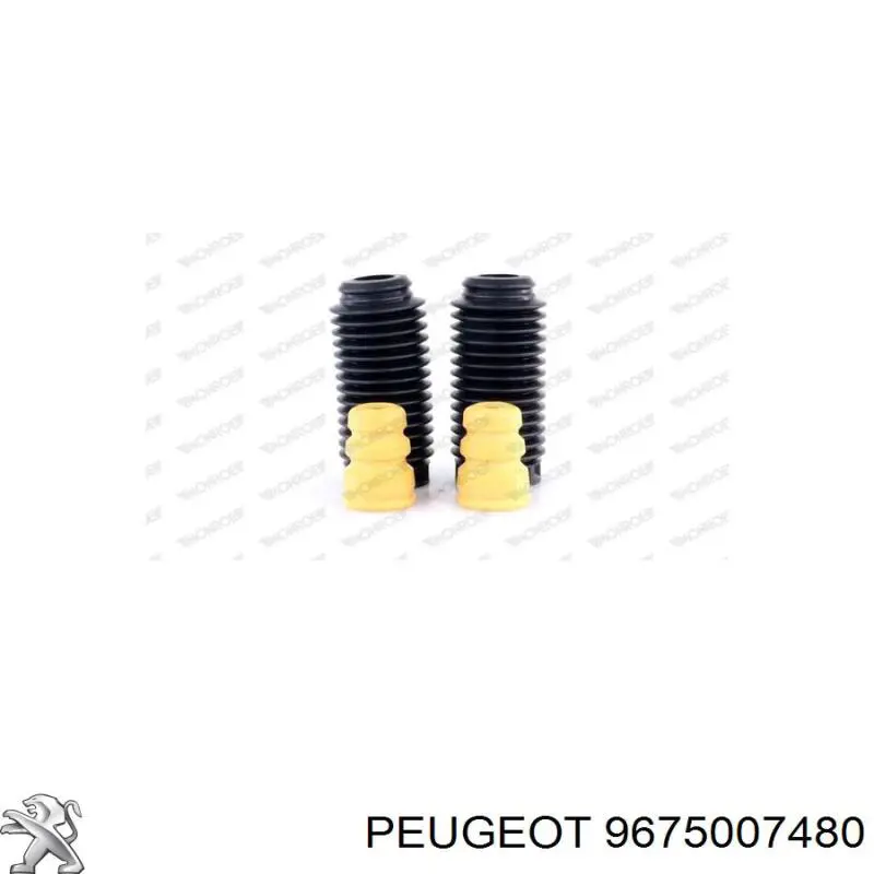 9675007480 Peugeot/Citroen Pára-choque (grade de proteção) de amortecedor dianteiro